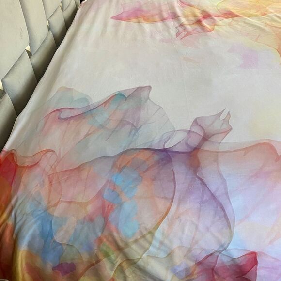 King Duvet Dreamy Water Colored print muticolor bedspread - Picture 10 of 10